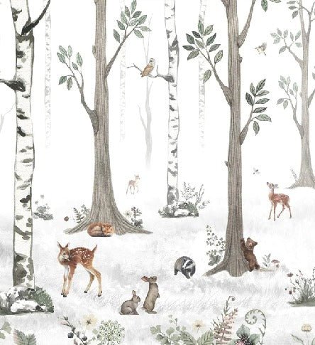 Spring forest animals wallpaper