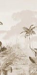 Papier peint panoramique jungle eden sépia