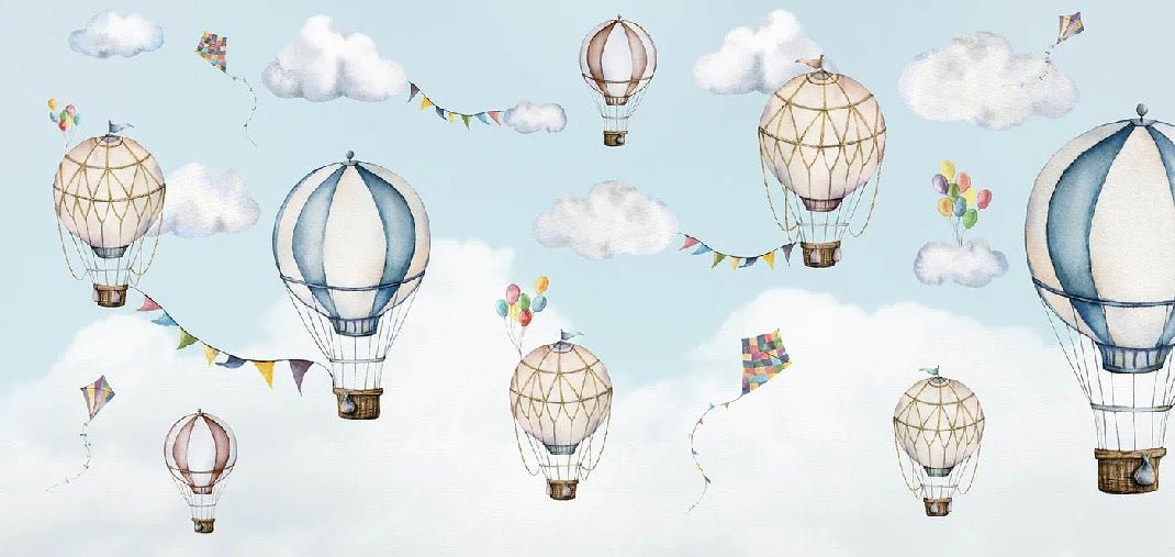 Papier peint envol des montgolfières