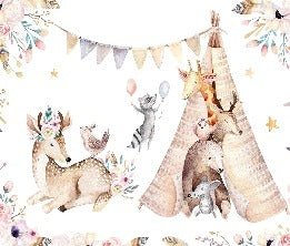 Papier peint panoramique chambre enfant craquant animaux