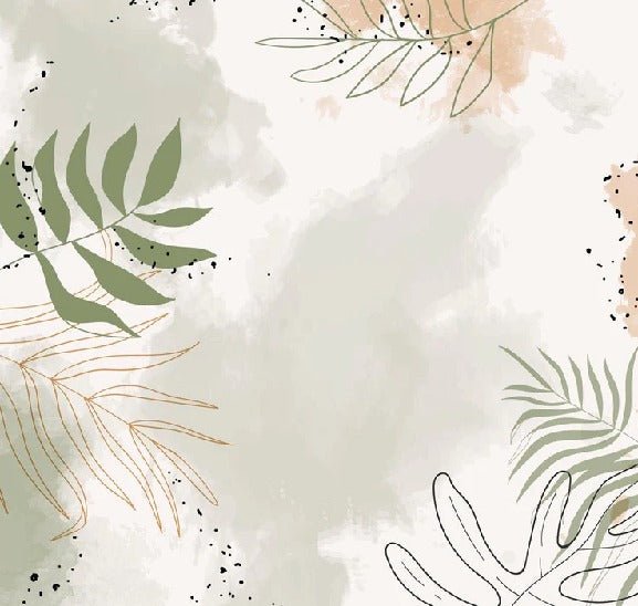 Papier peint panoramique aquarelle végétale