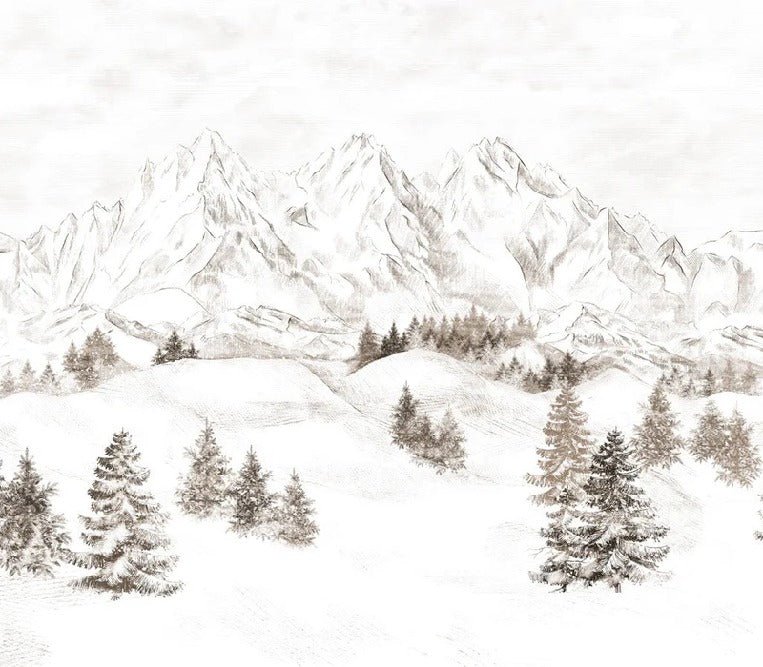 Papier peint montagne massif des Alpes