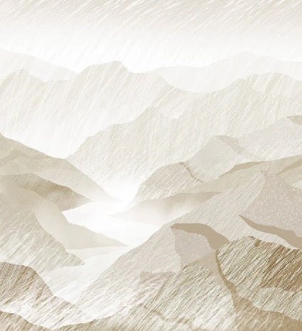 Papier peint illustration montagnes sépia