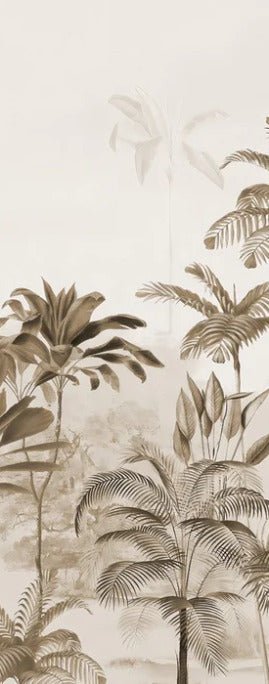 Papier peint panoramique jungle eden sépia, XXL, tendance