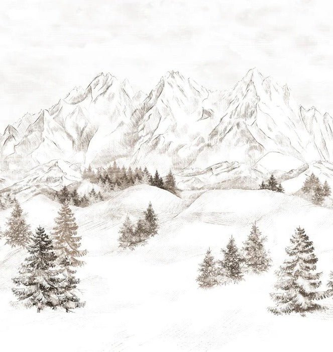 Papier peint montagne massif des Alpes