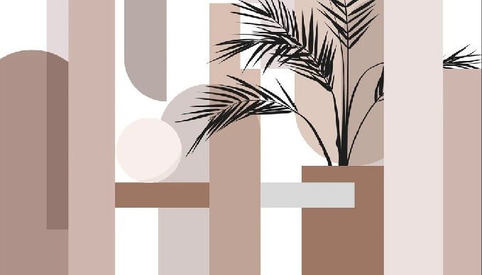 Papier peint panoramique géométrique terracotta, XXL, tendance