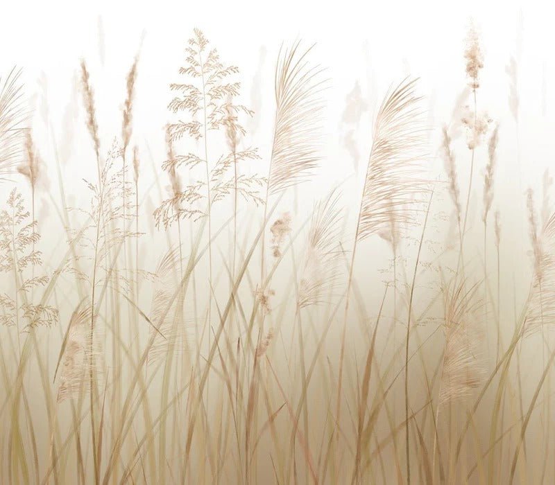 Papier peint salle de bain champs de blé beige, XXL, tendance