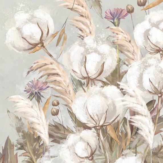 Papier peint panoramique fleur coton, XXL, tendance