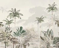 Papier peint panoramique jungle eden vert, XXL, tendance