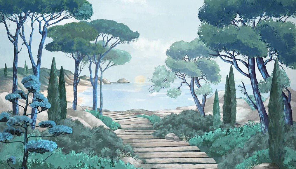 Papier peint balade dans les calanques, XXL, tendance