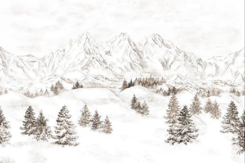Papier peint montagne massif des Alpes, XXL, tendance