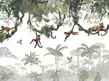 Papier peint enfant jeu de singes, XXL, tendance