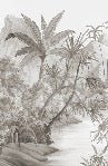 Picturesque jungle panoramic wallpaper