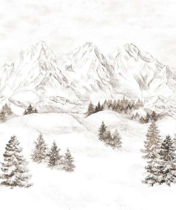 Papier peint montagne massif des Alpes