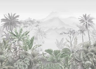 Papier peint tendance tropical vert, XXL, tendance