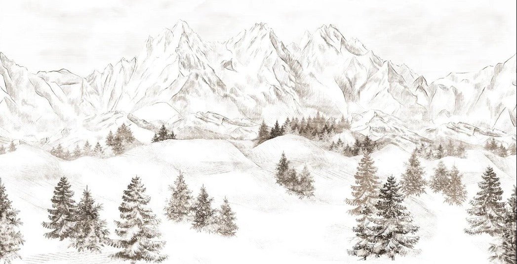 Papier peint montagne massif des Alpes