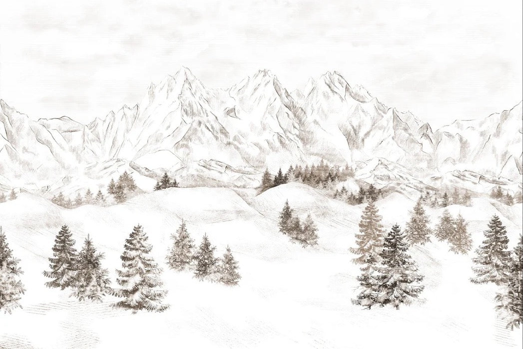 Papier peint montagne massif des Alpes
