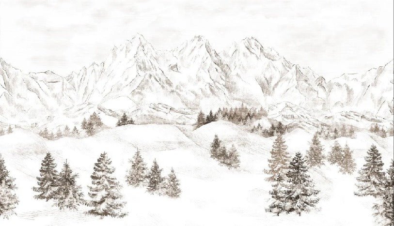 Papier peint montagne massif des Alpes