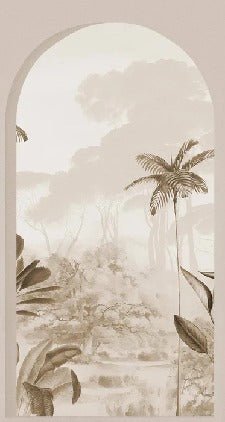 Papier peint arches luxuriantes sépia, XXL, tendance