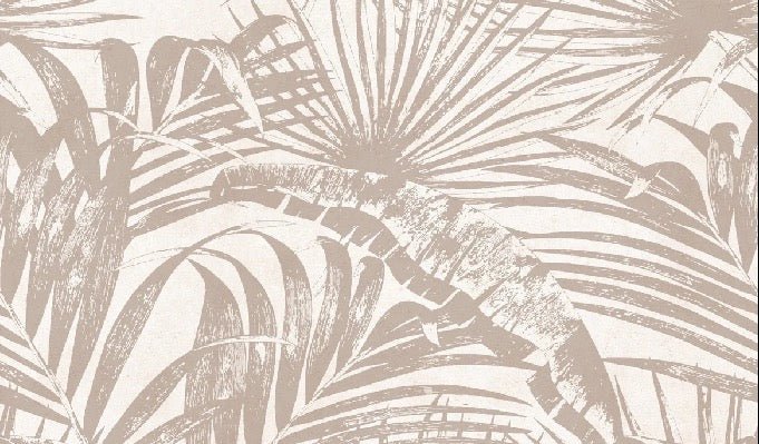 Monochrome jungle leaf wallpaper