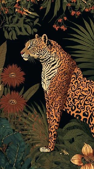 Papier peint exotique tigre