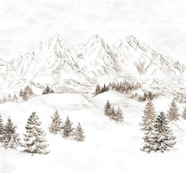 Papier peint montagne massif des Alpes