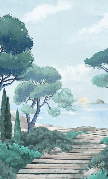 Papier peint balade dans les calanques, XXL, tendance