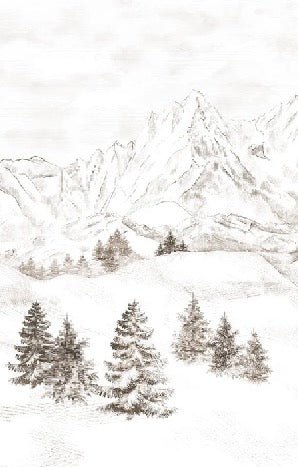 Papier peint montagne massif des Alpes