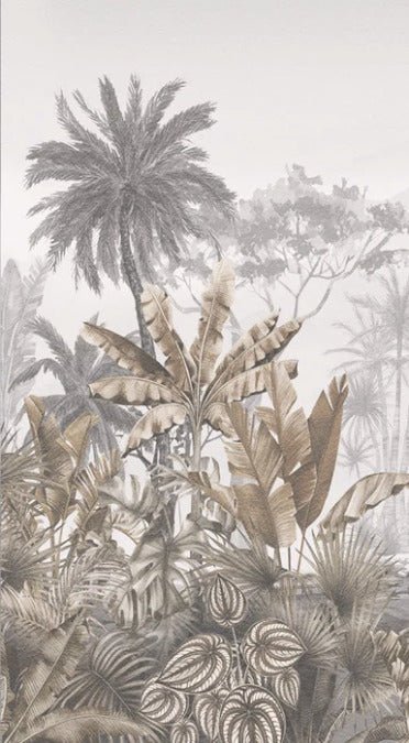 Papier peint tendance tropical sepia, XXL, tendance