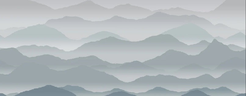 Papier peint panoramique cimes mist