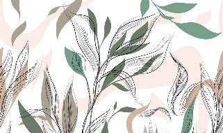 Papier peint panoramique fleur graphique
