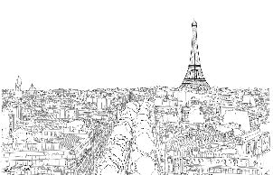 Papier peint panoramique Paris, XXL, tendance
