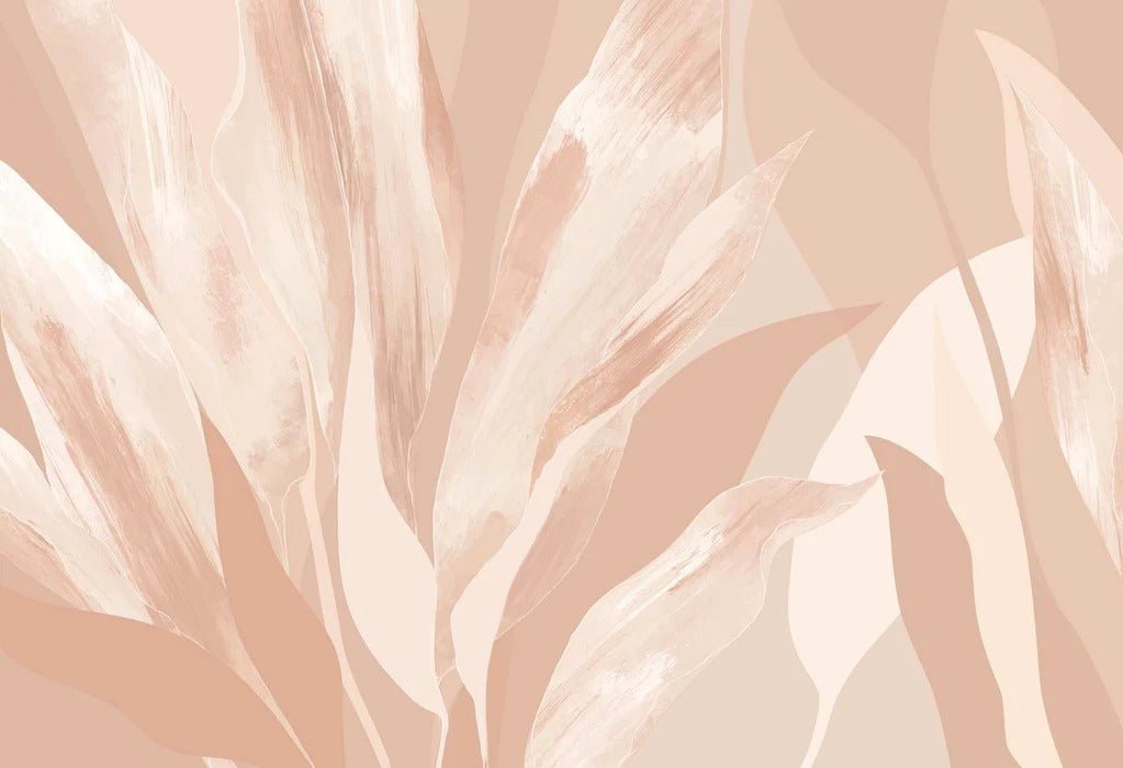 Nude floral wallpaper