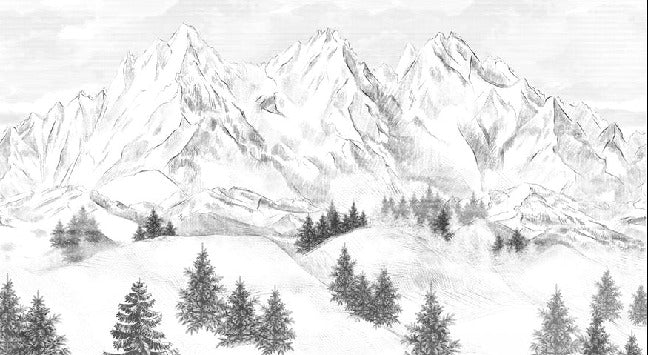 Papier peint montagne sommets de Chamonix