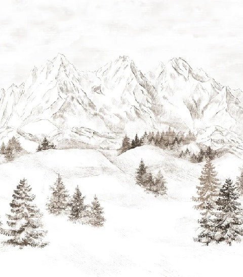 Papier peint montagne massif des Alpes