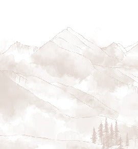 Papier peint panoramique Aravis beige, XXL, tendance