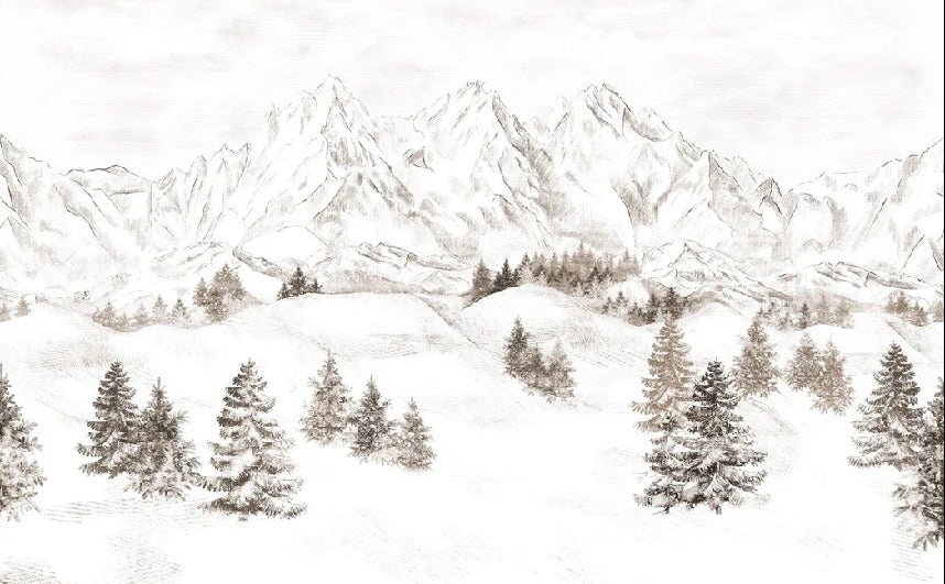 Papier peint montagne massif des Alpes