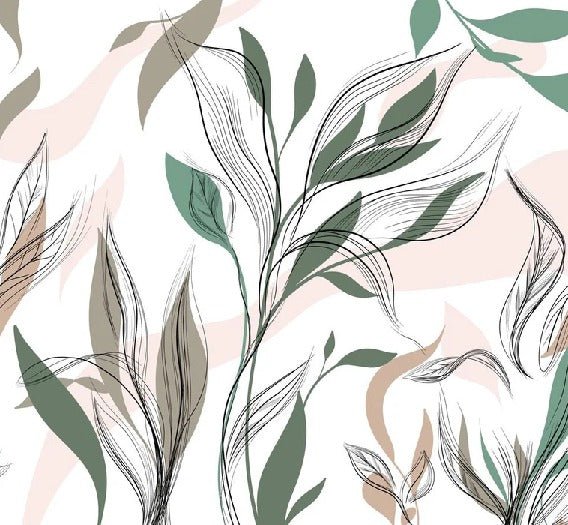 Papier peint panoramique fleur graphique