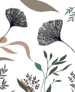 Papier peint ginkgo artiste floral, XXL, tendance