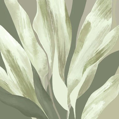 Papier peint étoffe vert