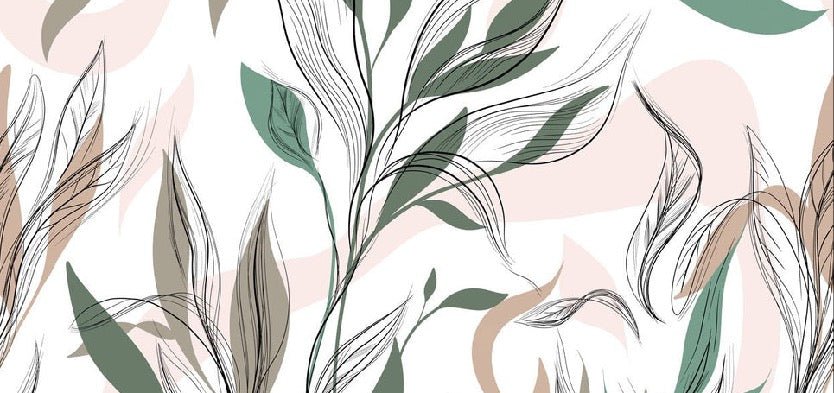 Papier peint panoramique fleur graphique, XXL, tendance