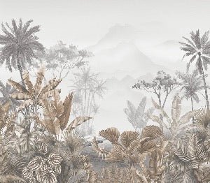 Papier peint tendance tropical sepia