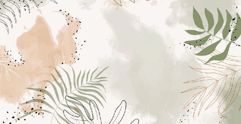 Papier peint panoramique aquarelle végétale