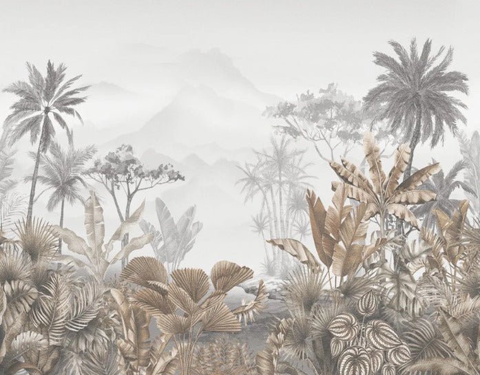 Papier peint tendance tropical sepia