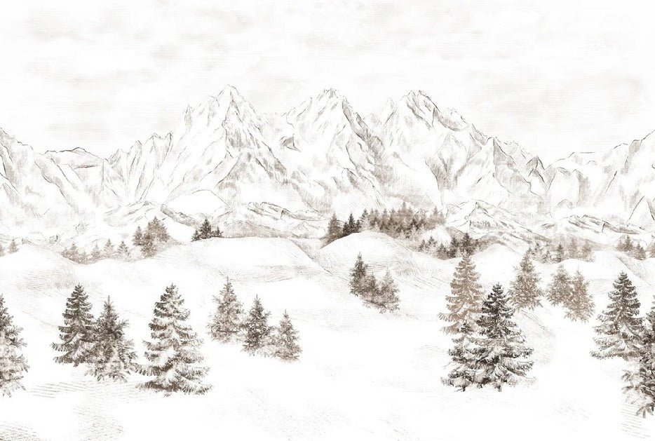 Papier peint montagne massif des Alpes