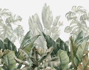Papier peint panoramique bananier vert, XXL, tendance
