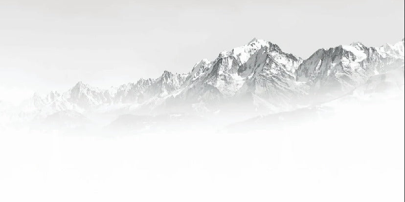 Mont Blanc in the mist black and white wallpaper