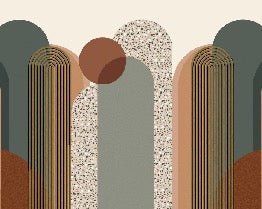 Papier peint Art déco graphique tendance