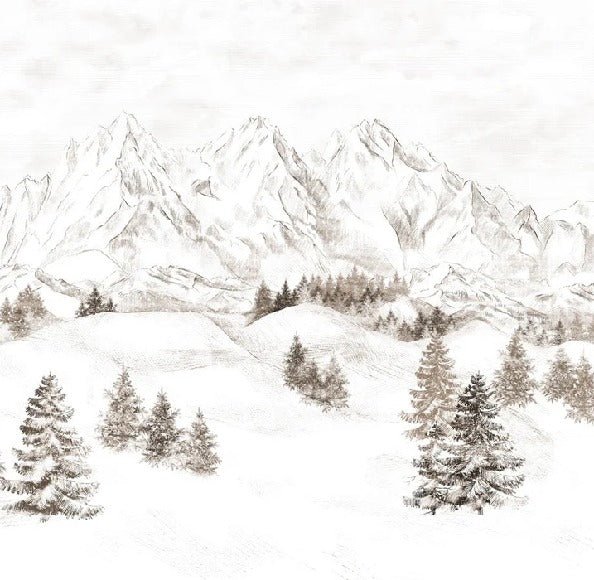 Papier peint montagne massif des Alpes