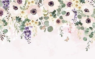 Papier peint floral provence